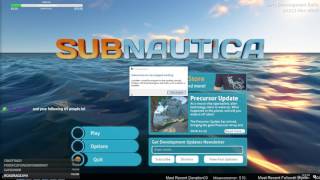 Subnautica crashes when quit is clicked