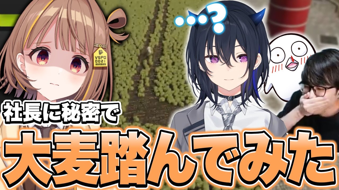 誤って大麦を踏んでしまい必死に隠そうとする農民たち【千燈ゆうひ切り抜き/Farming Simulator 25】