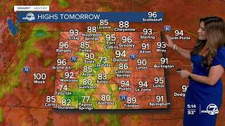Sunny, hot, dry in Denver metro Thursday; rainy relief on tap next week
