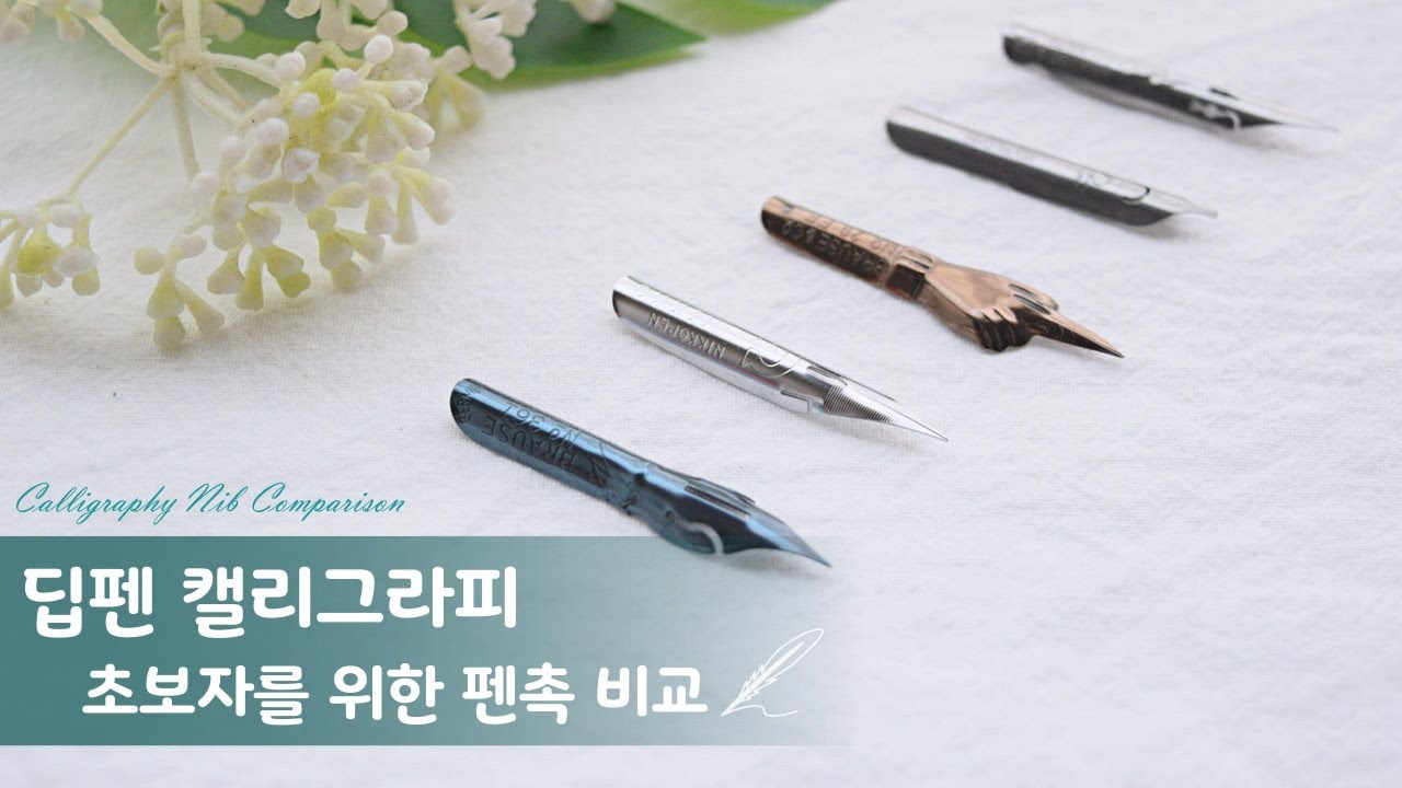 딥펜 캘리그라피 펜촉비교 calligraphy nib comparison