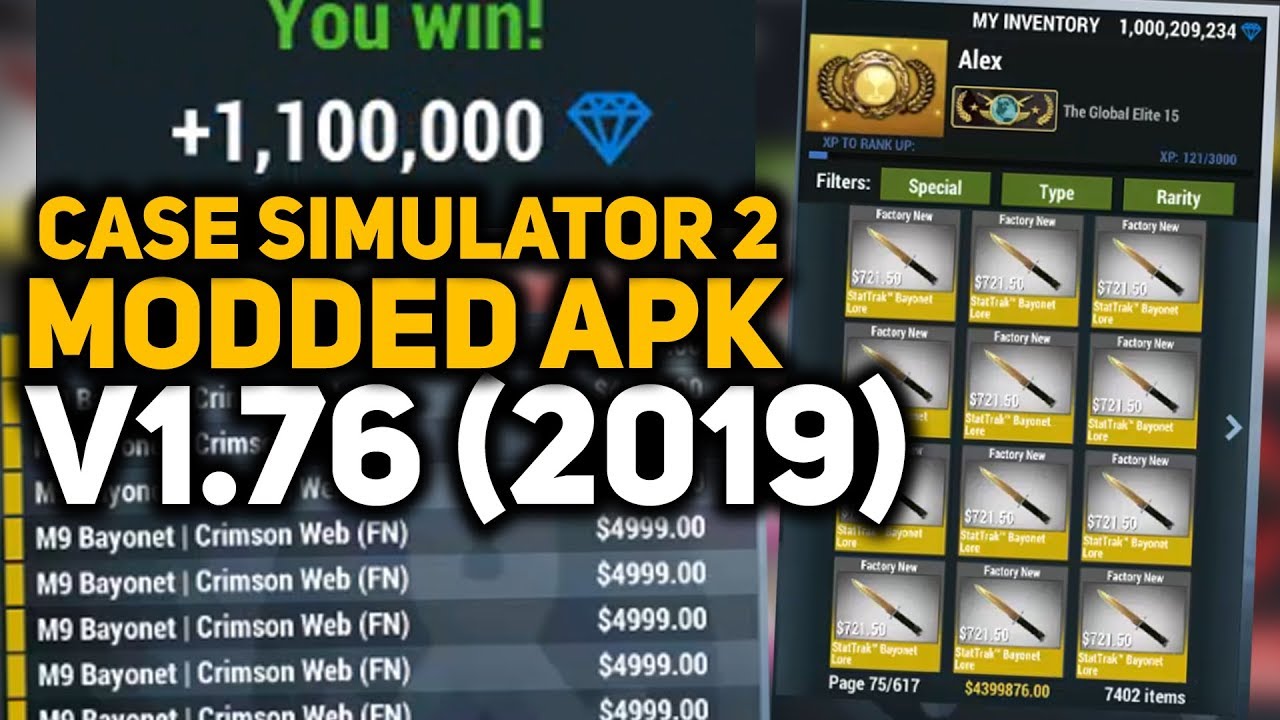 case-simulator-2-hack-v1-76-every-item-unlimited-diamonds-no-root-jan-2019-youtube