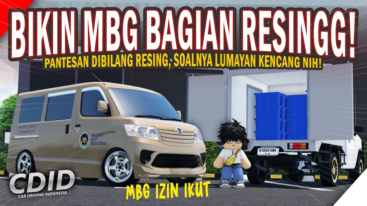 JAM MEPET! 💨 Modif Mobil MBG Spek Racing: Antar Makan Siang Biar Gak Telat | CDID UPDATE ROBLOX V2.4