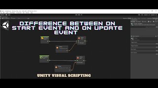 Difference between start event and update event in unity visual scripting