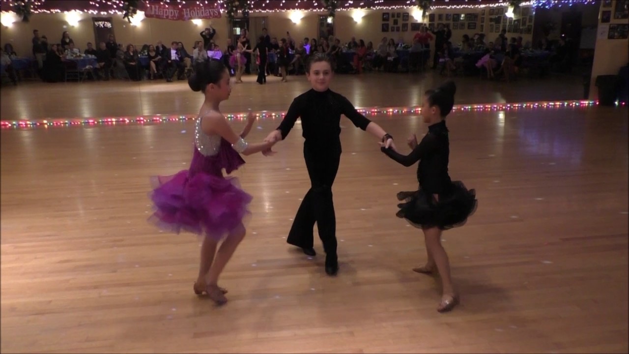 Jingjing & Tingting with Sasha dancing Cha-Cha-Cha – Winter Ball 2016
