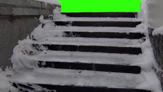 Stone staircase on a green background. Climbing stairs on a green background. Chromakey. Full HD1080