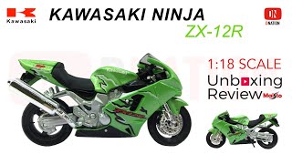 Unboxing Kawasaki Ninja ZX 12R 1:18 scale Diecast Motorcycle manufactured by Maisto - Dnation screenshot 3