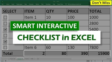 How To Create an Interactive Checklist in Excel | Microsoft Excel | Checkbox in Excel