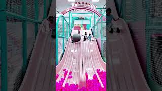 Giera Sliding Down the Pink Slide with Friends