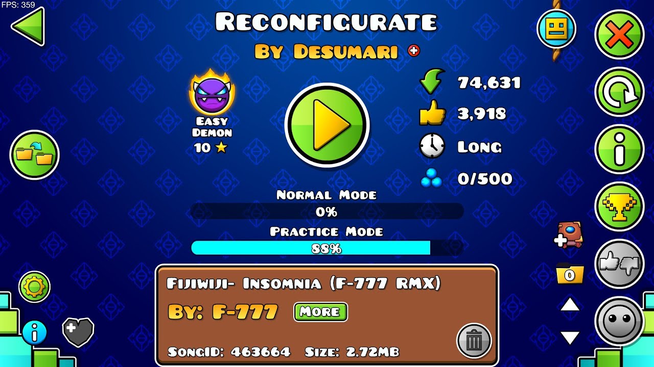 Geometry Dash - Easy Demon Roulette / 88% (Pt.6) - YouTube
