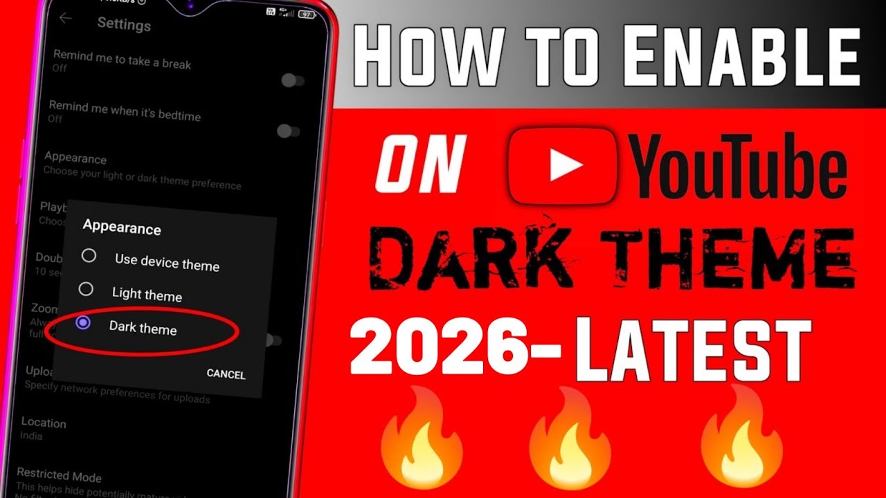 Youtube me Dark Mode kaise kare | How to Enable Dark Mode on YouTube 2026
