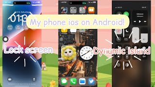 My phone ios on android / lock screen ,control center ,dynamic island |  By.thanawaxq. screenshot 3