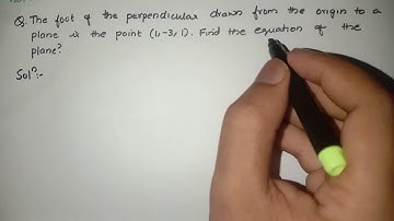 The foot of the perpendicular drawn from origin to plane is point (1,-3,1) . Find equation of plane?