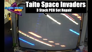 1979 Taito Space Invaders Part 2 PCB Repair - Part 1 6-24-2025