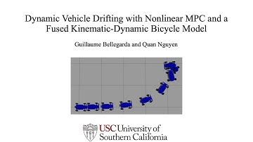 Dynamic Vehicle Drifting with Nonlinear MPC and a Fused Kinematic-Dynamic Bicycle Model