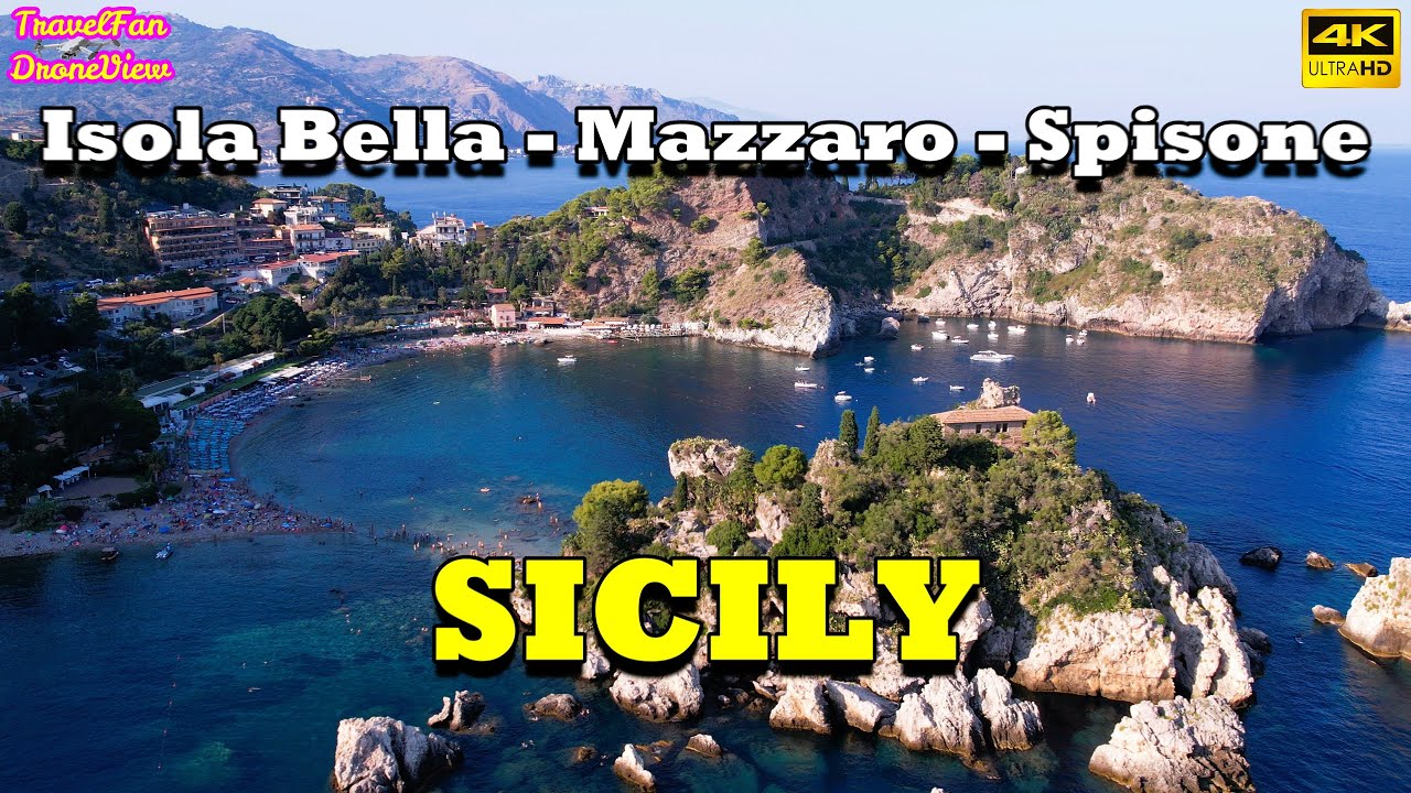 Isola Bella - Mazzaro - Spisone SICILY ⚫ ITALY ⚫ by drone【4K】Subtitles in multiple languages