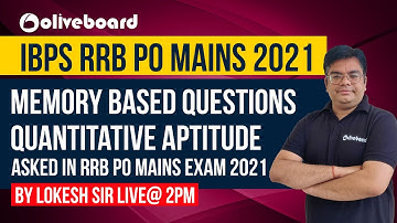 RRB PO Mains Maths Memory Based Paper 2021 | RRB PO Mains Maths Previous Year Paper 2021@OliveboardApp