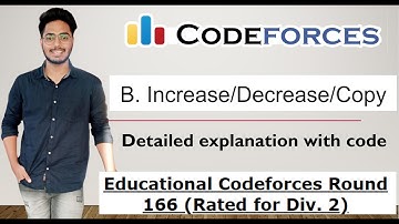 Educational Codeforces Round 166 (Rated for Div. 2) | B. Increase/Decrease/Copy | Editorial