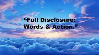 “Full Disclosure: Words &amp; Actions” TUMC Worship Service May 10, 2026