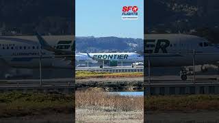 ✈️ Airline: Frontier Airlines 🇺🇸📍Location : San Francisco International Airport #aviation