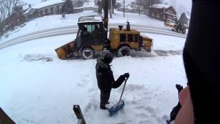 snow shoveling on Dunn st