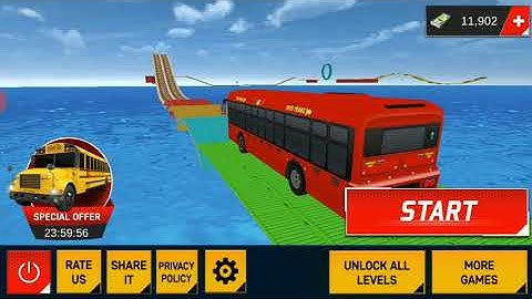 Impossible Bus Stunt Driving । Mega Ramp Stunt Racing Beta । Bus Games । Car Game । Android Gameplay