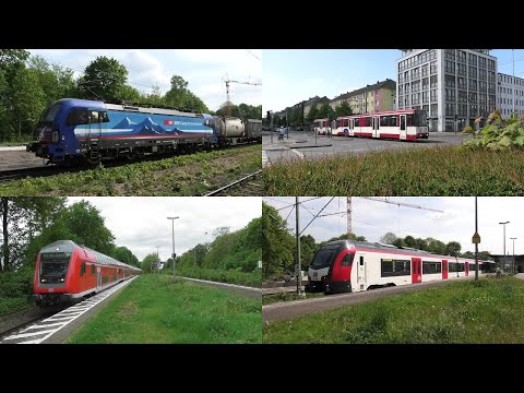 Bahnverkehr in Dinslaken mit BR 146.3 + Dostos, Desiro HC, ICE 3, Straßenbahn, Güterzügen und mehr