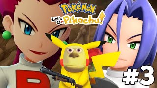 El primer Encuentro con el TEAM ROCKET!! Pokemon lest´go Pikachu#3