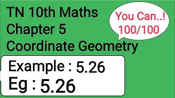 TN 10th Maths Chapter 5 Coordinate Geometry Example 5.26