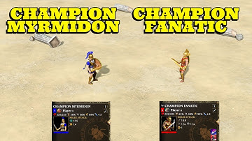 Age of mythyology retold Champion myrmidon vs Champion fanatic