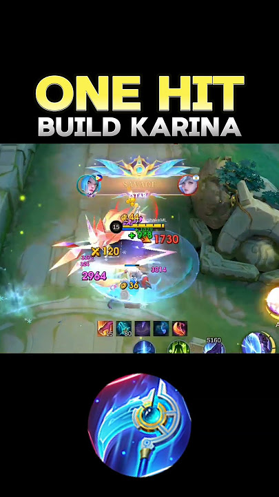 😱 WATCH THIS - BEST BUILD KARINA 2024❓(ONE HIT) ~ MLBB 🔥 #mobilelegends #onehitbuild #karina #shorts