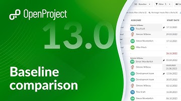 OpenProject Release 13.0: Baseline comparison, Nextcloud project folders, and much more