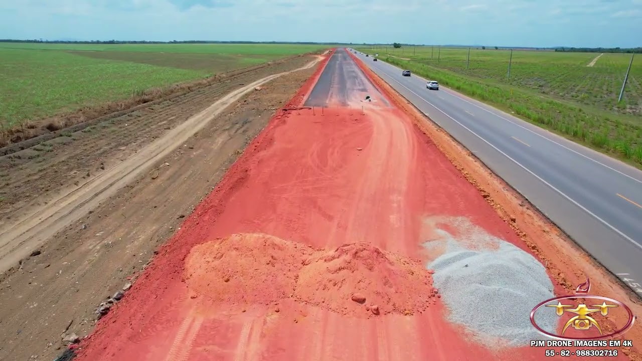 Дублирование линии BR 424 | часть столичной агломерации Масейо | вид сверху в 4K | DJI Air 2S