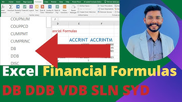 How To Use DB DDB VDB SLN SYD Formula In Excel | Basic To Advanced Excel In Hindi By Right Learner |