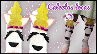 calcetas locas de unicornio