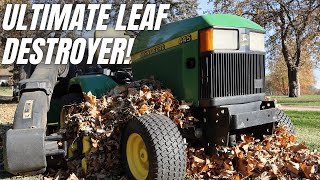 Can my John Deere 445 handle this many leaves!