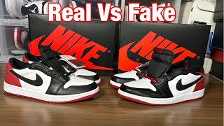 Air Jordan 1 Black Toe Real Vs Fake Review.