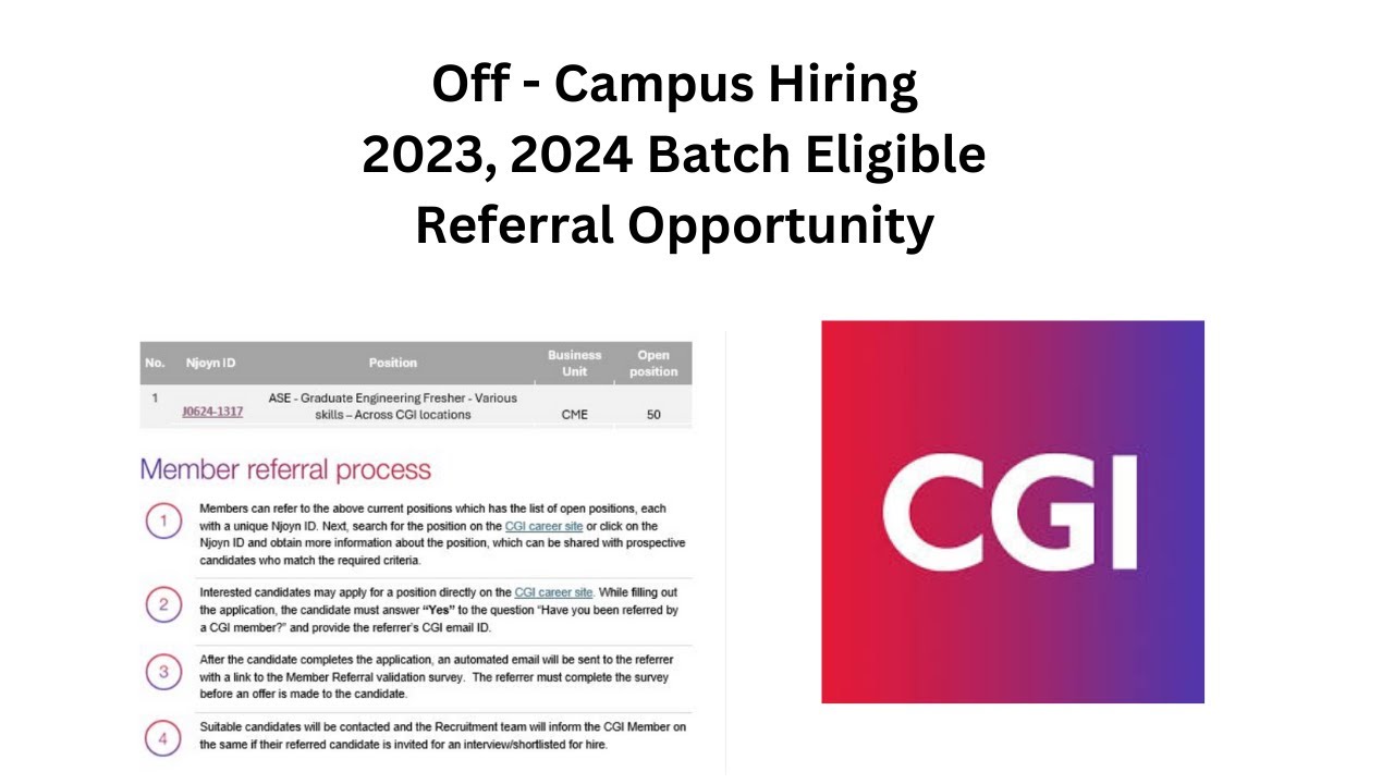 Latest off - Campus Hiring 2023, 2024 batch | CGI 2024, 2023 Urgent ...