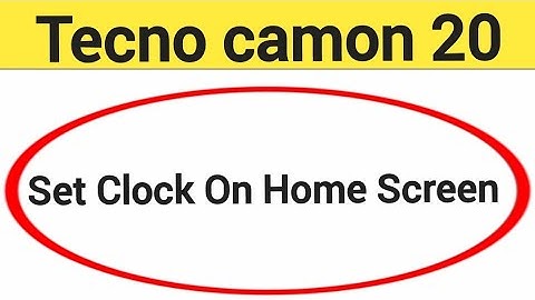 How to set clock on home screen, Tecno camon 20 me time set kaise karen