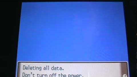 how to delete saved data for pokemon platinum/diamond/pearl