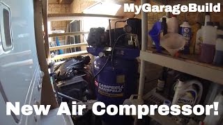 New Air Compressor and hard wired air lines in the garage