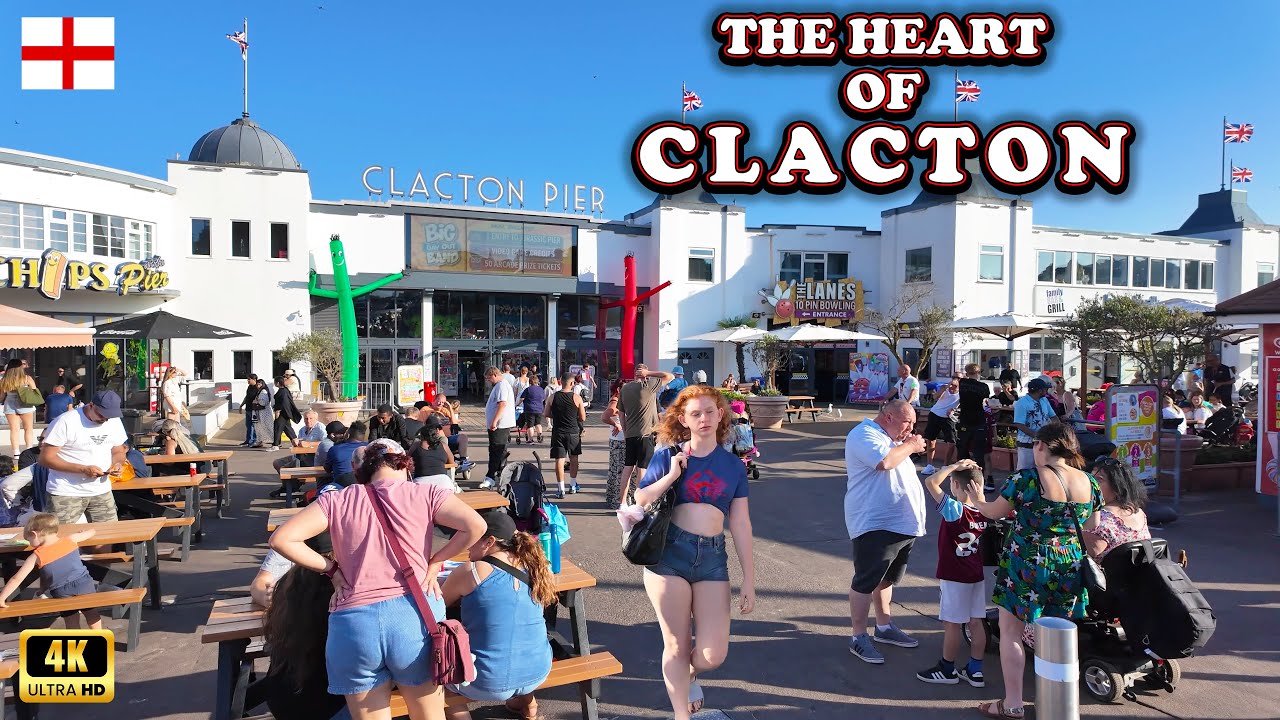 Clacton-on-Sea in UK Walking Tour 🇬🇧 Europe's Largest Pier