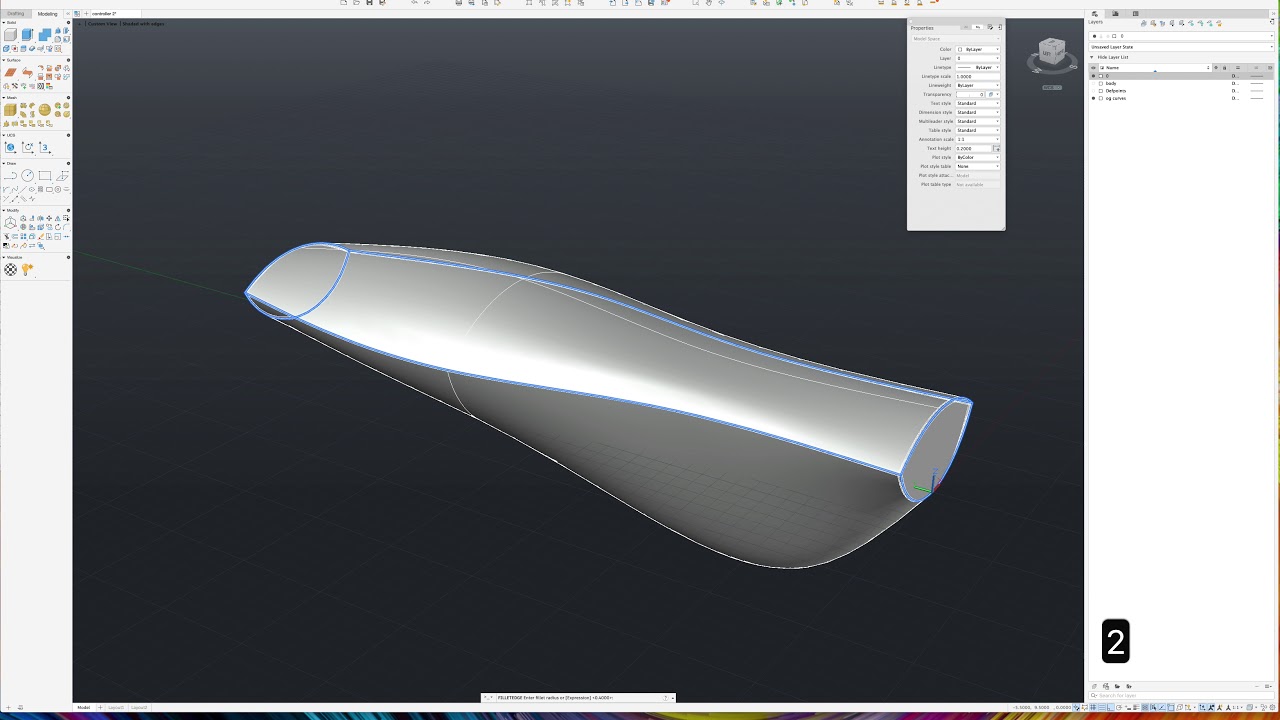 Autocad Surface Network Part 2 - YouTube