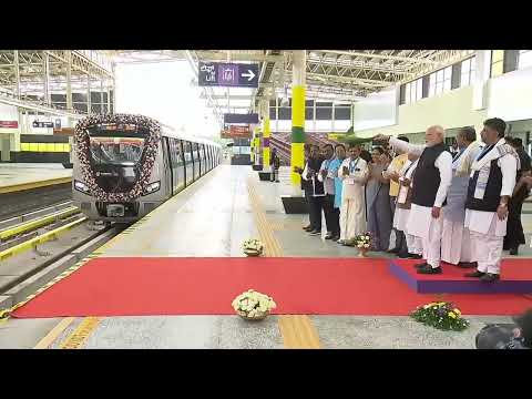 PM Modi Flags Off Bengaluru’s Yellow Line Metro | Faster Commutes, Cleaner Air, Better City Life