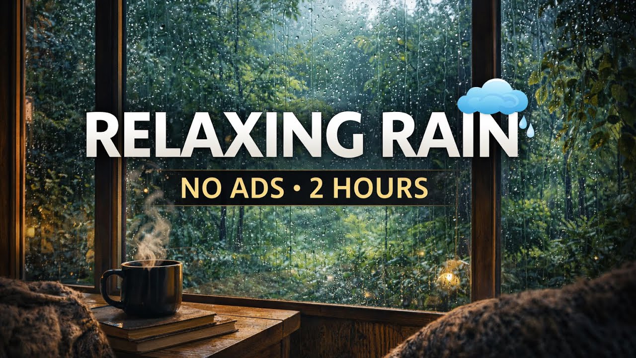 Rain Sounds for Deep Focus 🌧️ Glass Room in Nature (No Ads)