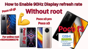 How to enable 90Hz refresh rate poco x3 pro | mi F3 | poco x3 pro 90 fps enable | Without root