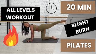 20 MIN SLIGHT BURN PILATES | STRETCH & SWEAT | PILATES FOR BLACK WOMEN