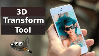 Photo editing with Gimp 3d transform tool