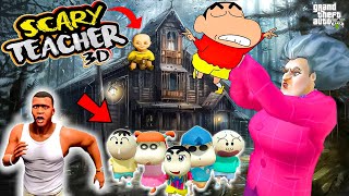 Franklin and Shinchan and his Friends Fight With Scary Teacher 3D For Save Avengers in GTA V | TAMIL