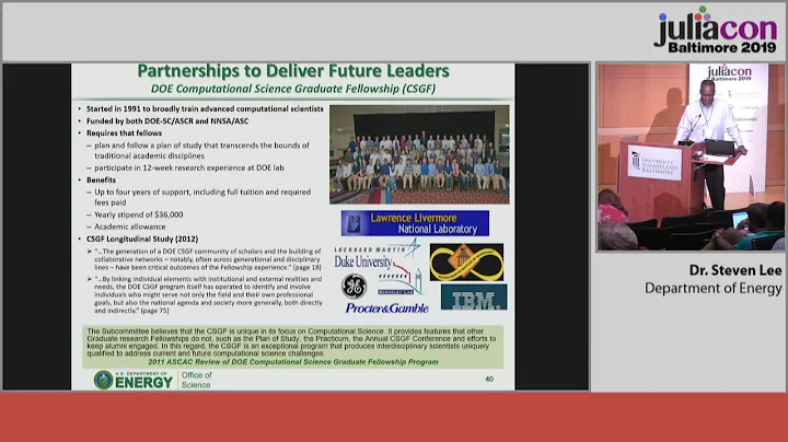 JuliaCon 2019 | Keynote: Dr. Steven Lee