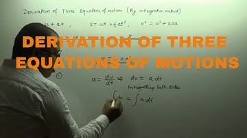 Derivation of three equations of motion by integration method